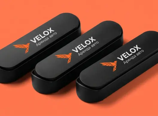 Парковочные визитки для сервиса аренды авто Velox