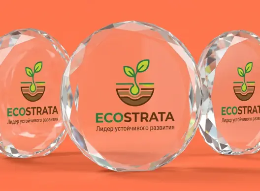 Стеклянные стелы для экологического консалтинга EcoStrata