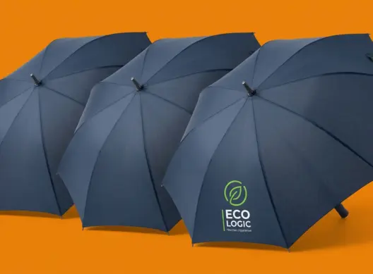 Зонты-трости для экологического консалтинга ECO LOGIC